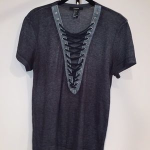 Forever 21 Lace Up Top